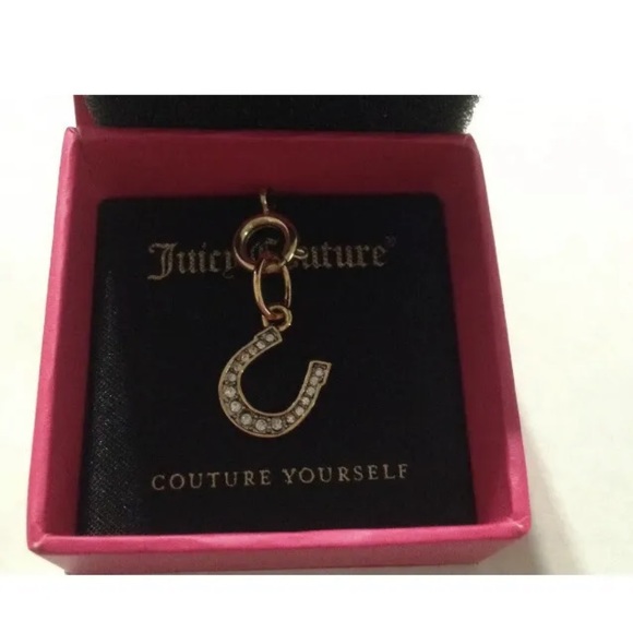 Rare Retro Juicy Couture Silver “Couture Yourself” Mini C-Pave Horseshoe Charm - Picture 4 of 4